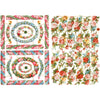 Creativ Company Vintage-Bilder, kleine Blumen, Blatt 16,5x23,5 cm, 2 Blatt 1 Karton