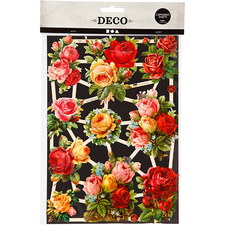 Creativ Company Vintage-Bilder, Rosen, Blatt 16,5x23,5 cm, 2 Blatt 1 Karton