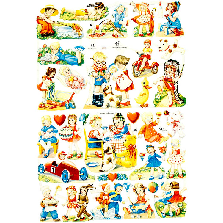 Creativ Company Vintage-Bilder, Kinder, Blatt 16,5x23,5 cm, 2 Blatt 1 Karton