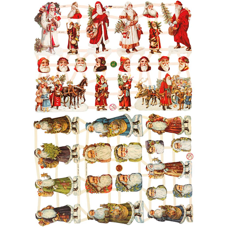 Creativ Company Vintage-Bilder, Weihnachtsmann, Blatt 16,5x23,5 cm, 2 Blatt 1 Karton