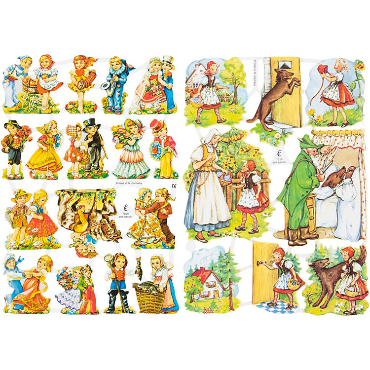 Creativ Company Vintage-Bilder, Märchen, Blatt 16,5x23,5 cm, 2 Blatt 1 Karton