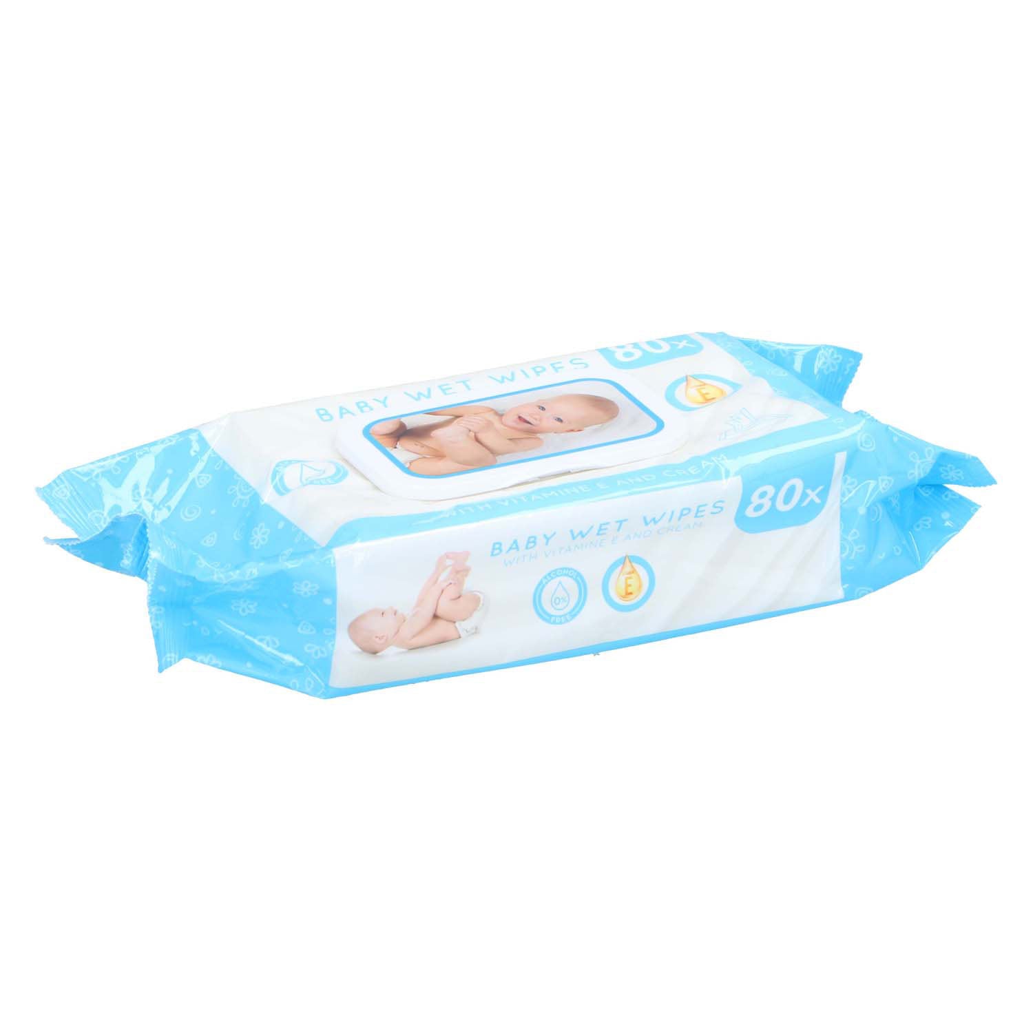 Feuchttücher für Babys, 80 Stück pro Packung