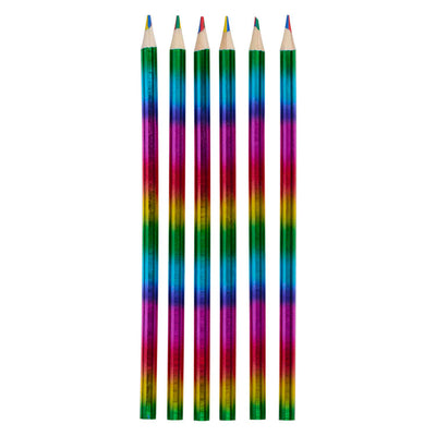 4-in-1 Regenbogen-Buntstifte, 6 Stk.