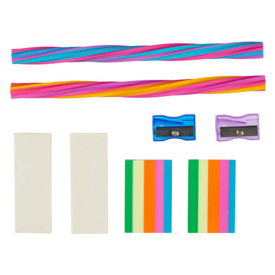 Radiergummi- und Bleistiftspitzer-Set, 8-tlg.