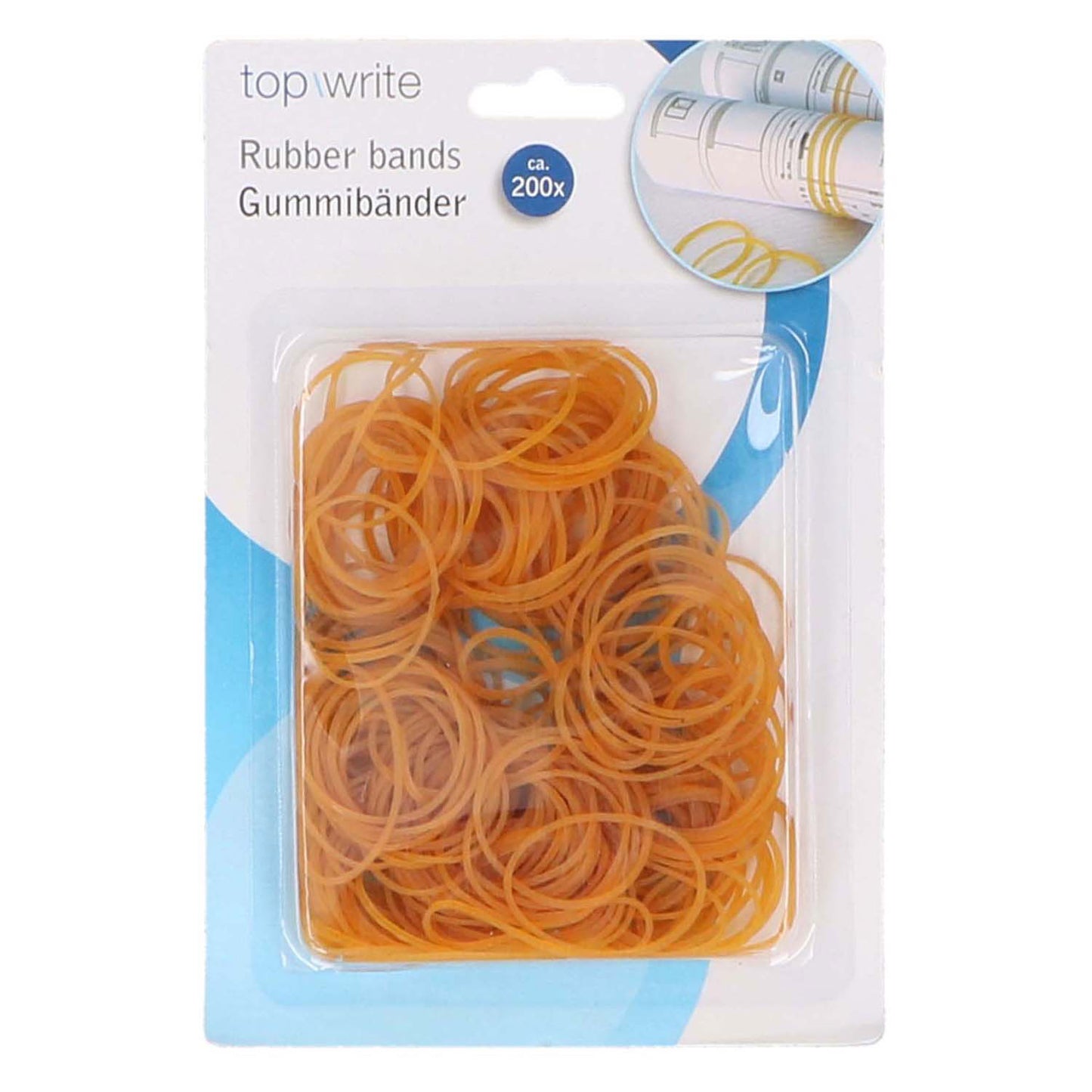 Gummibänder, 200 Stück.