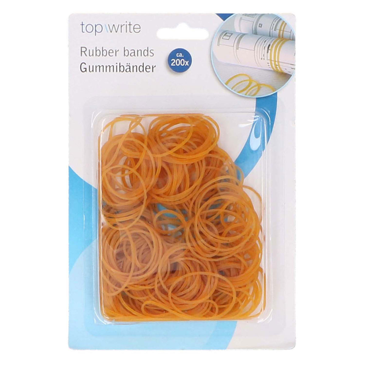 Gummibänder, 200 Stück.