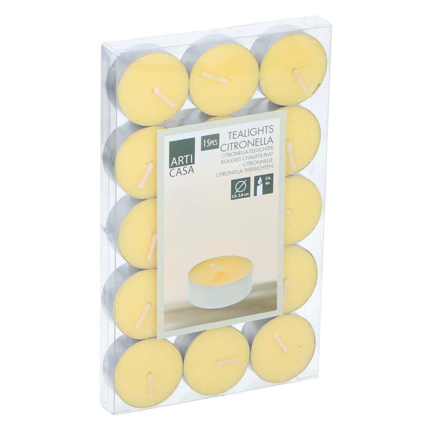Citronella-Kerze für draußen, 15 Stück.