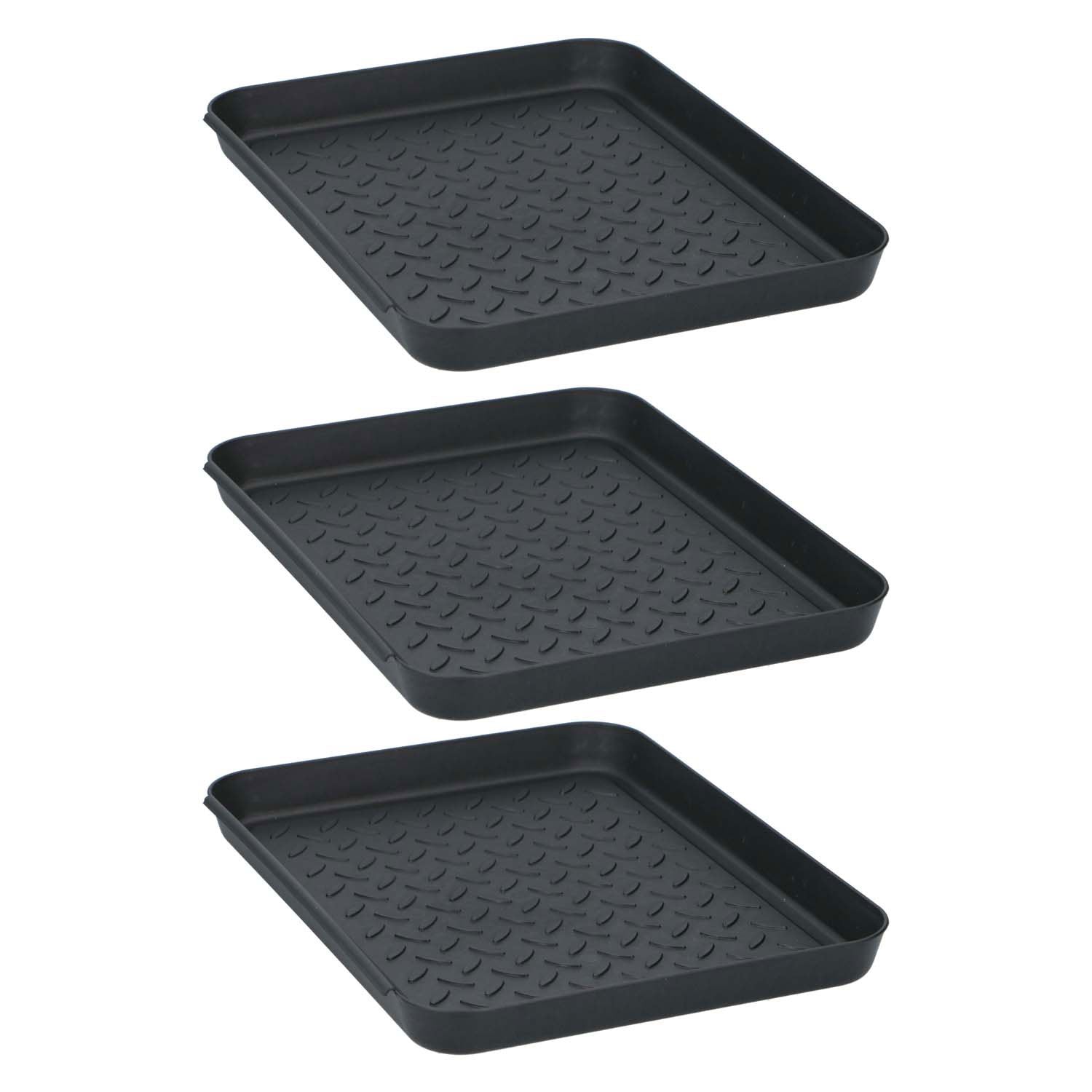 Tom Tom multifunktionale Behälter 35x27,5x3 cm 3 Stück schwarz