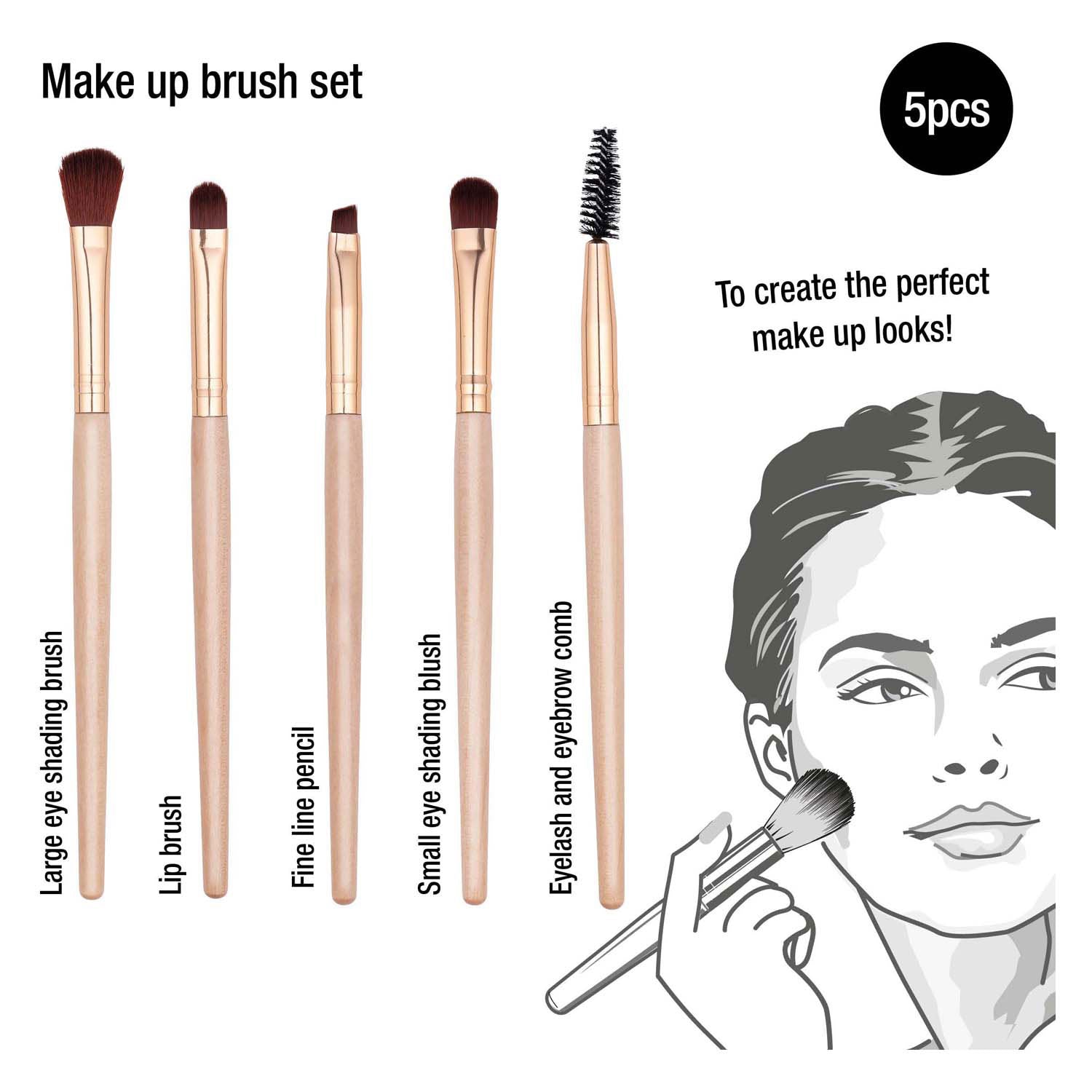 Make-up-Pinsel, 5 Stk.