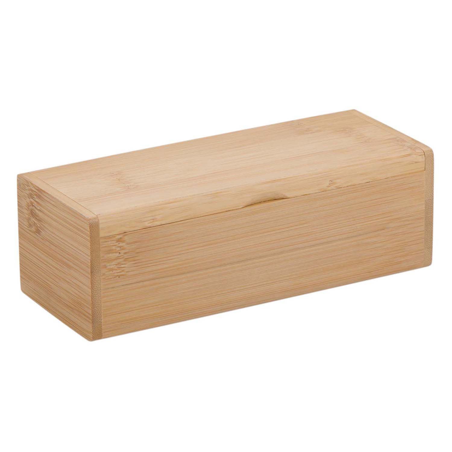 Aufbewahrungsbox aus Holz mit Deckel, 16,5 x 6,5 cm