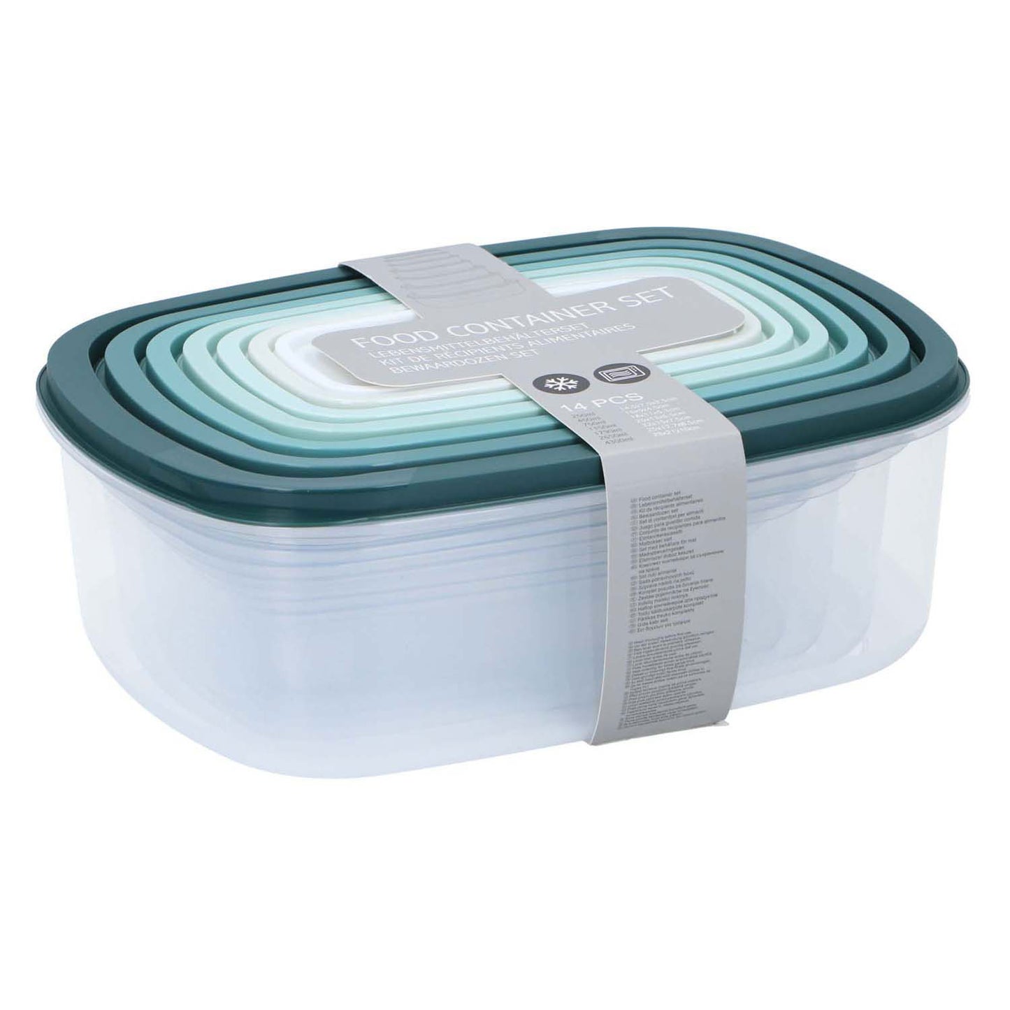 Aufbewahrungsbox 6-teilig mit Deckel.