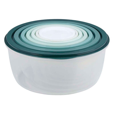 Aufbewahrungsbox 6-teilig mit Deckel, rund