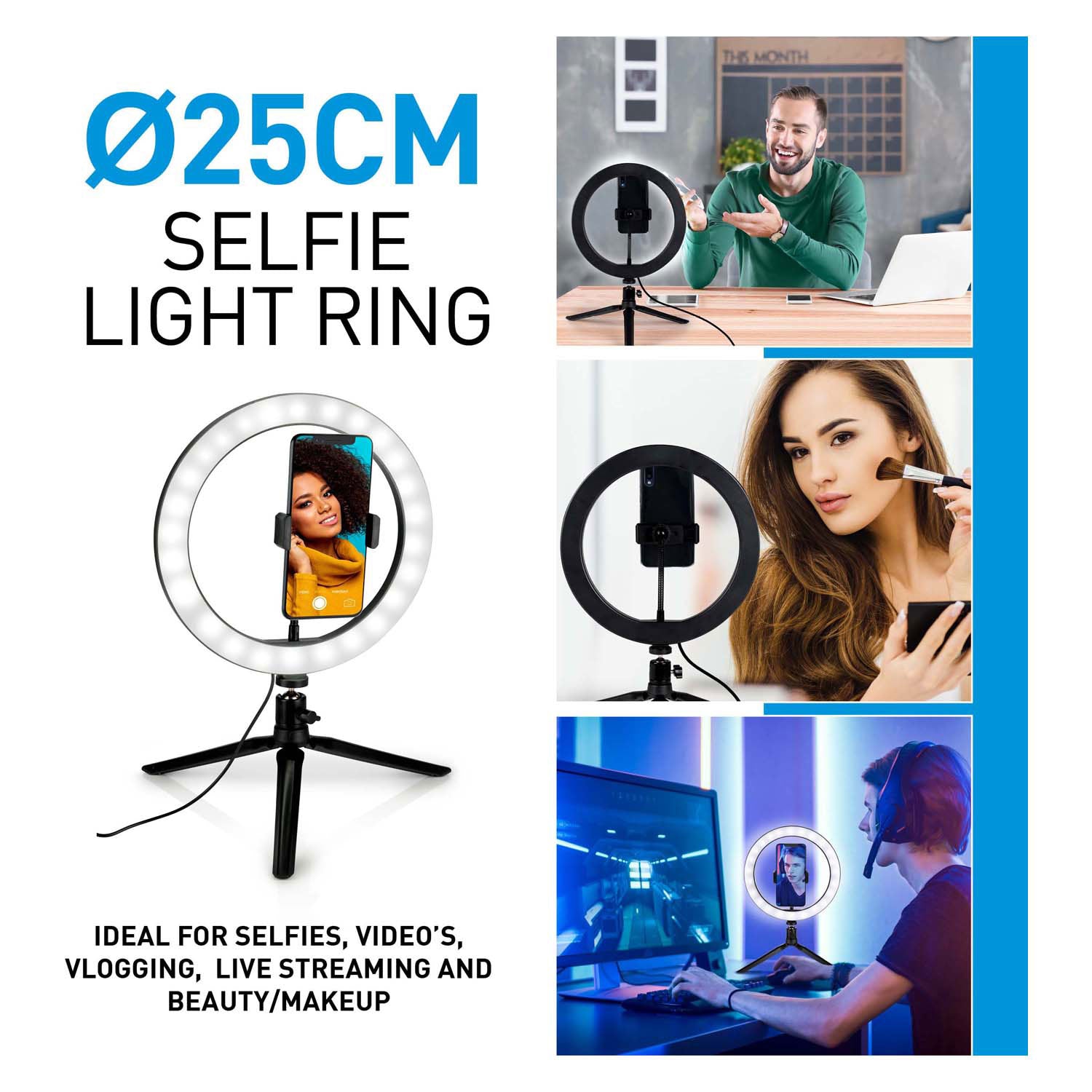 Ringlicht auf Stativ