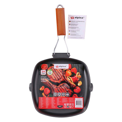Alpina zusammenklappbare Grillpfanne, 24x24cm