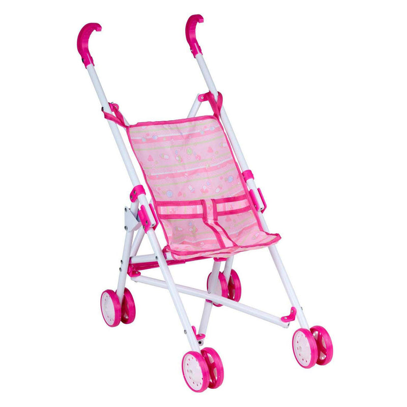 Puppenbuggy weiß und rosa