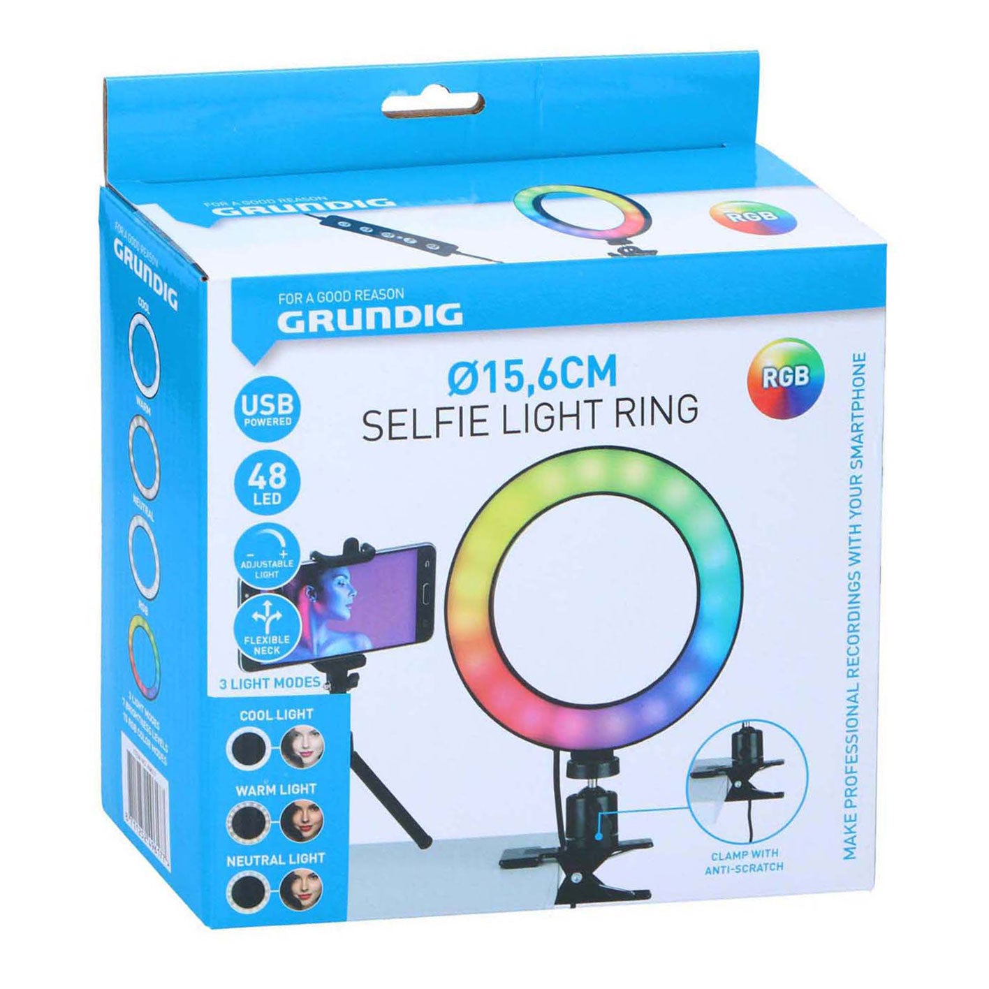 Grundig Selfie-Lichtring 48LED – 15,6 cm