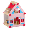 Puppenhaus aus Holz mit Zubehör, 30-tlg.
