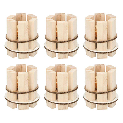 Feueranzünder aus Holz, 6er-Pack