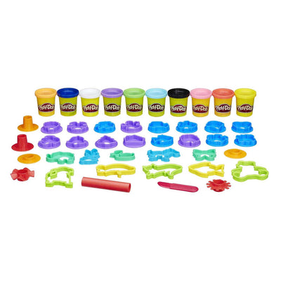 Play-Doh-Werkzeugset mit +30 Teilen und 10 Tontöpfen