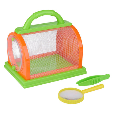 Eddy Toys Insekten-Entdeckungsbox – Insektenfangbox mit Lupe und Pflückwerkzeug – lehrreiches Outdoor-Spielzeug