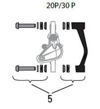 SRAM -Discbrems -Adapter -Abstandshalter set avid sst
