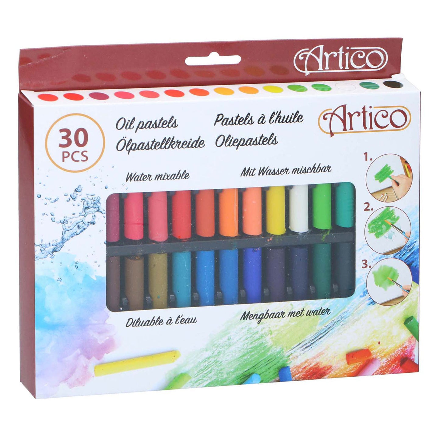 Ölpastell, Set von 30 Farben