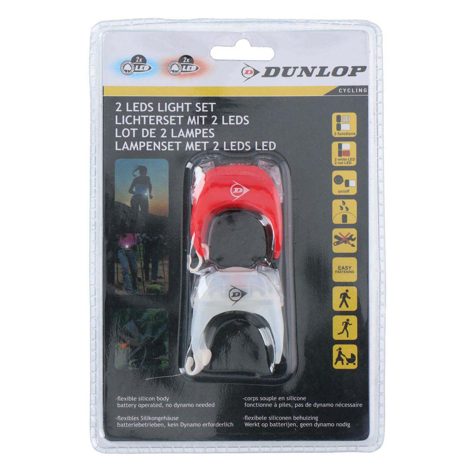 Dunlop Fahrradlampen-Set, 2-teilig.