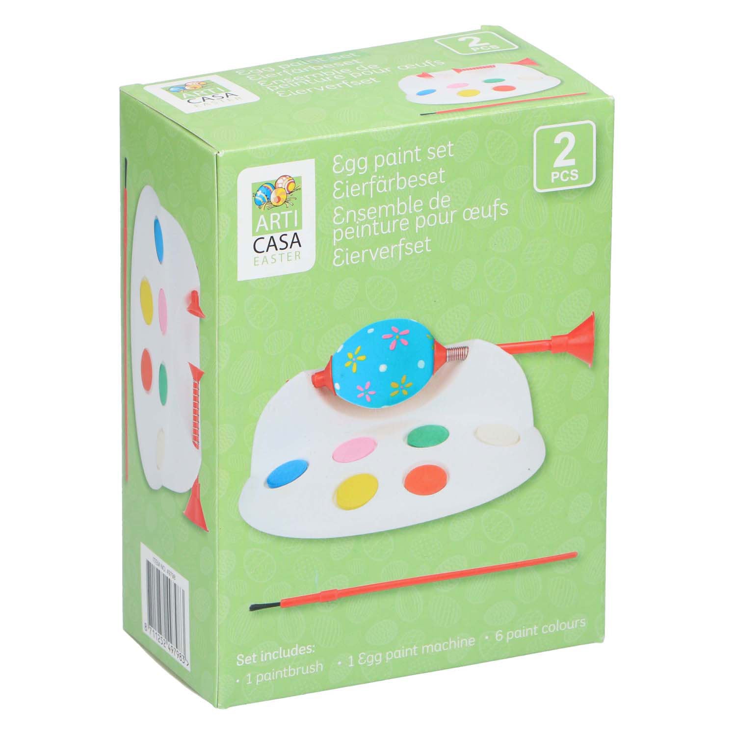 Ei -Paint -Set mit Pinsel