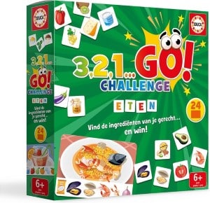 Intro Just Games 3-2-1 fordern Sie Rätsel über Essen heraus