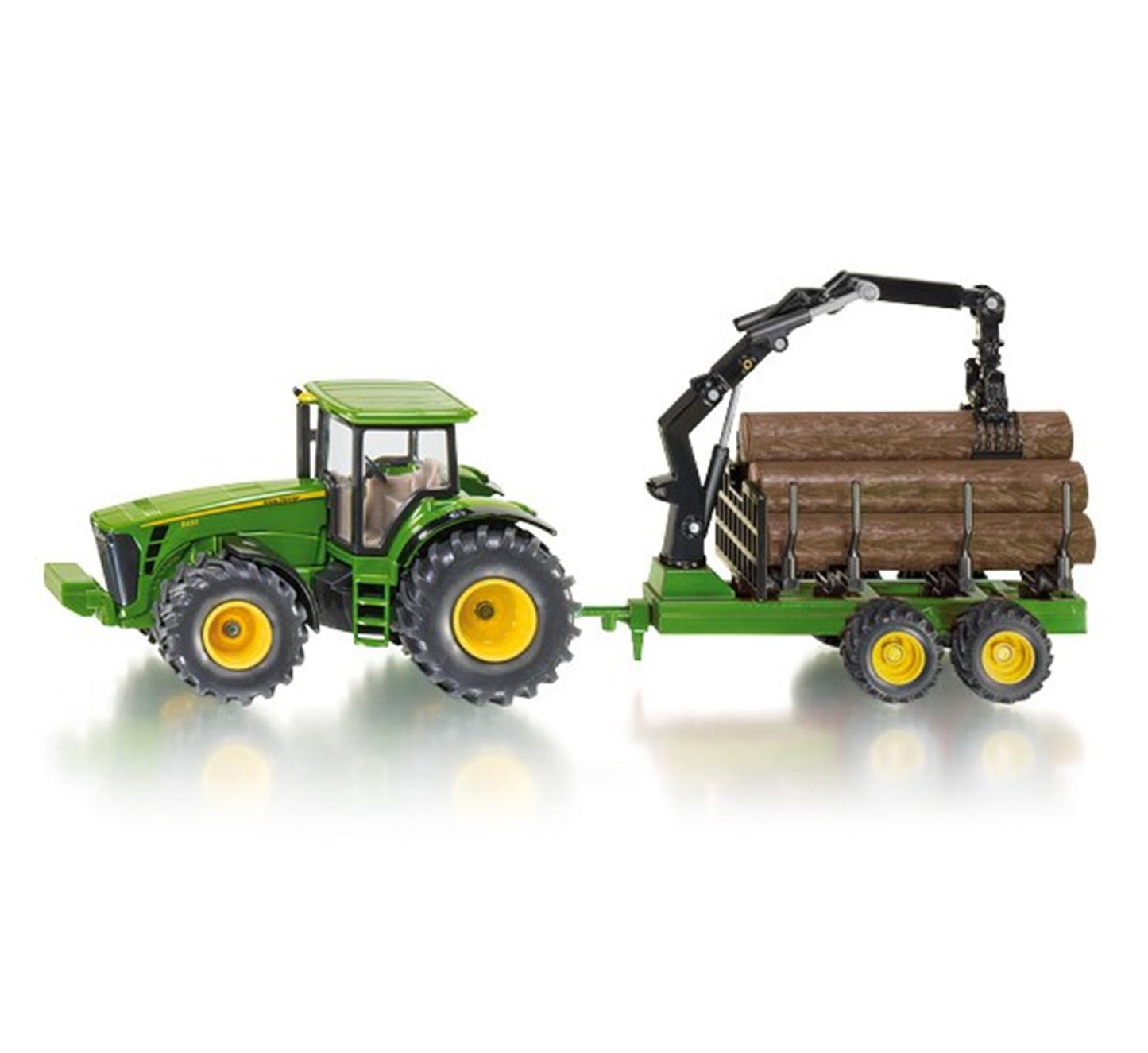 Siku 1954 Traktor mit Baumstammanhänger 1:50
