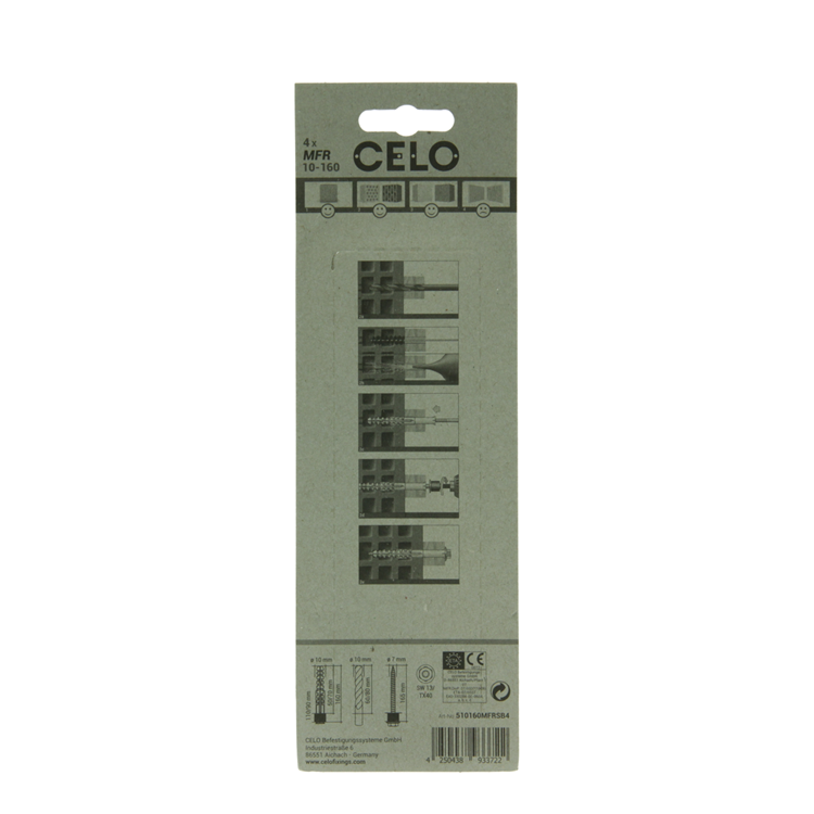 Celo 1065499 – Multifunktions-Fensterstopfen MFR 10–160 SB SSKS | 5 Stück