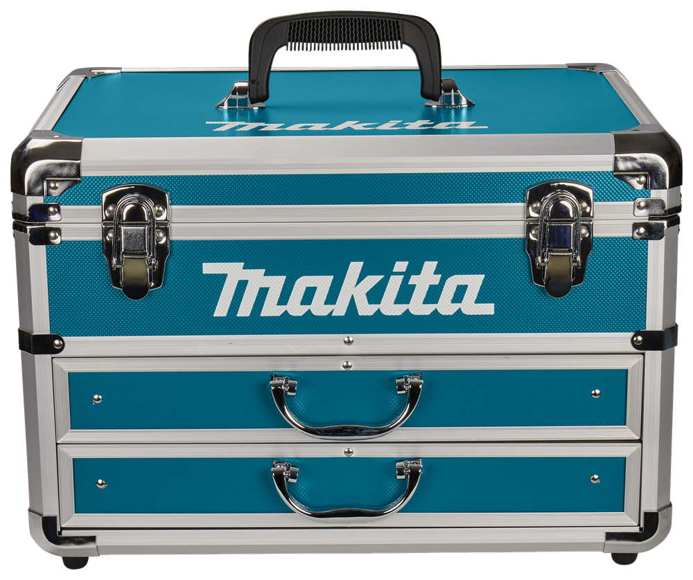 Makita Zubehörkoffer Aluminium blau für Bohrmaschine/Schraubendreher df488d – 196626-5 196626-5