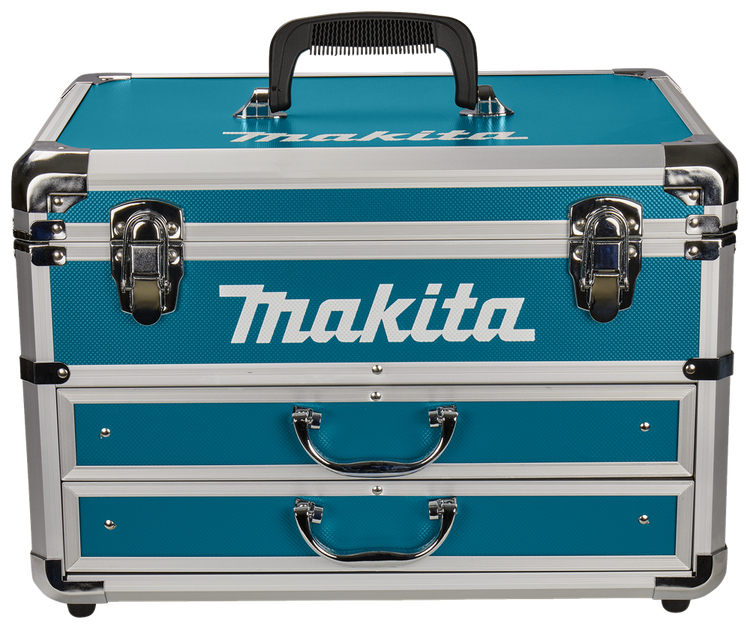 Makita Zubehörkoffer Aluminium blau für Bohrmaschine/Schraubendreher df488d – 196626-5 196626-5