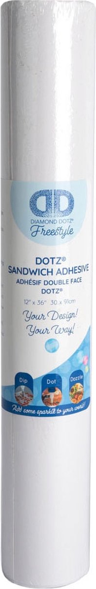 Diamond dotz® Diamond Dotz Doppelseitige Klebefolie - Diamantmalerei - 91x30 cm