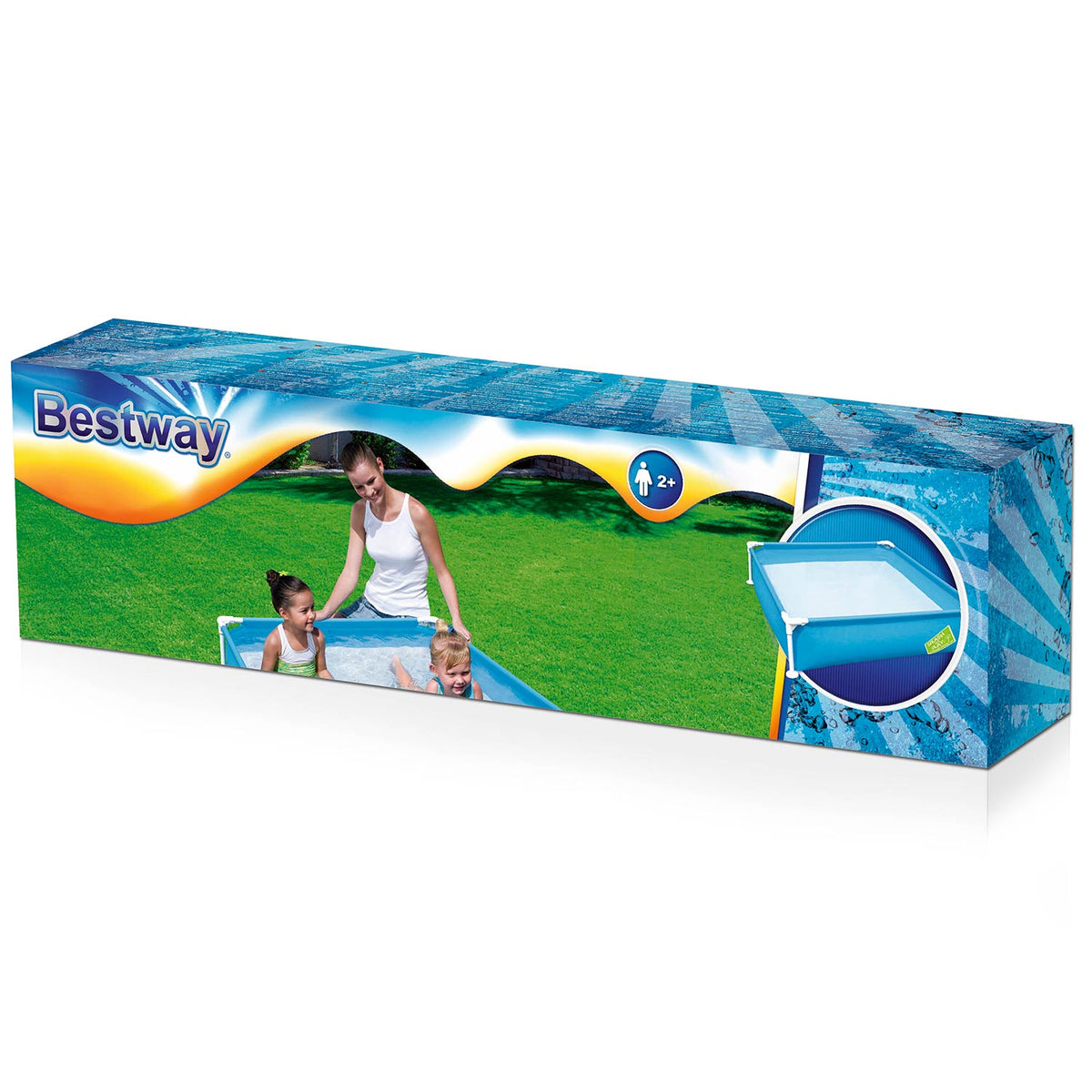 BESTWAY -Schwimmbad mit Stahlrahmen, 122x122x30,5 cm