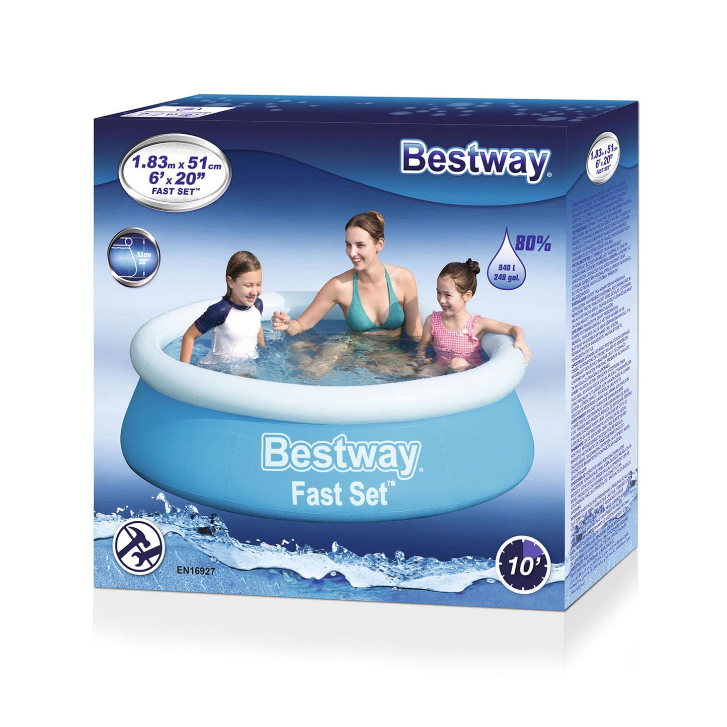 Bestway Schwimmbad schnell, 183x51 cm