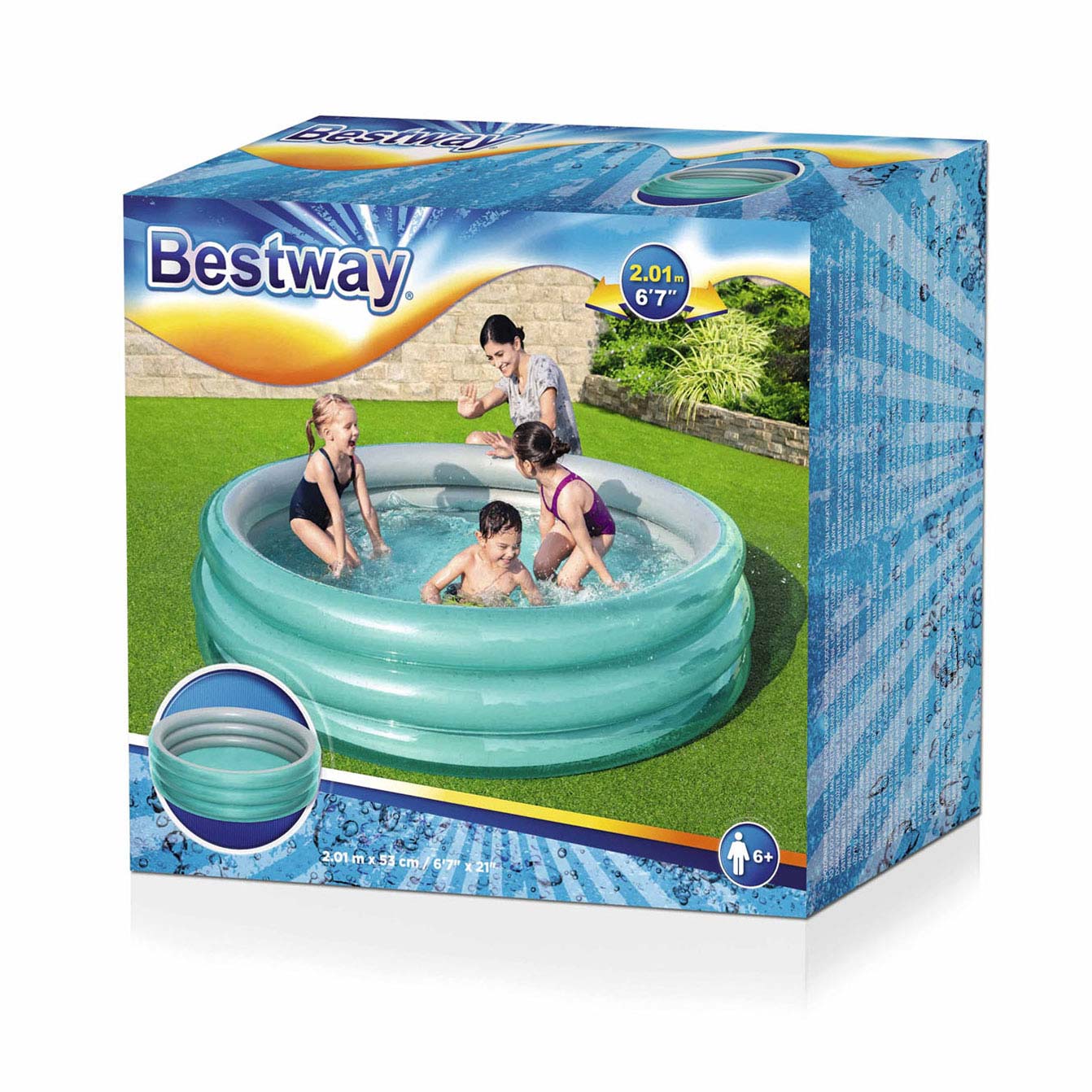 Bestway -Kinderpool rund um Big Metallic, 201 cm