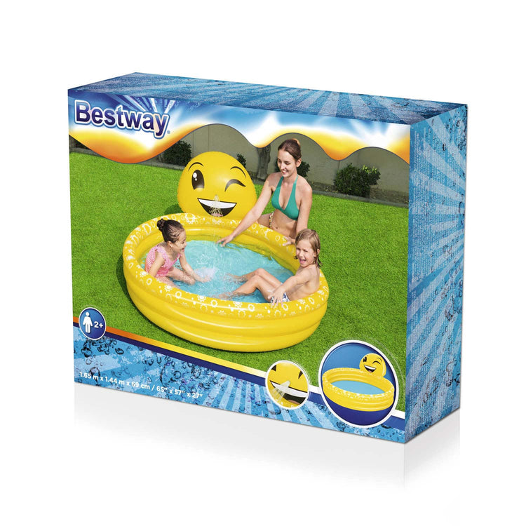 BESTWAY 3-RINGS-SWIMILE-Pool mit Sprühemummer-Sommer-Lächeln, 165x144x69cm