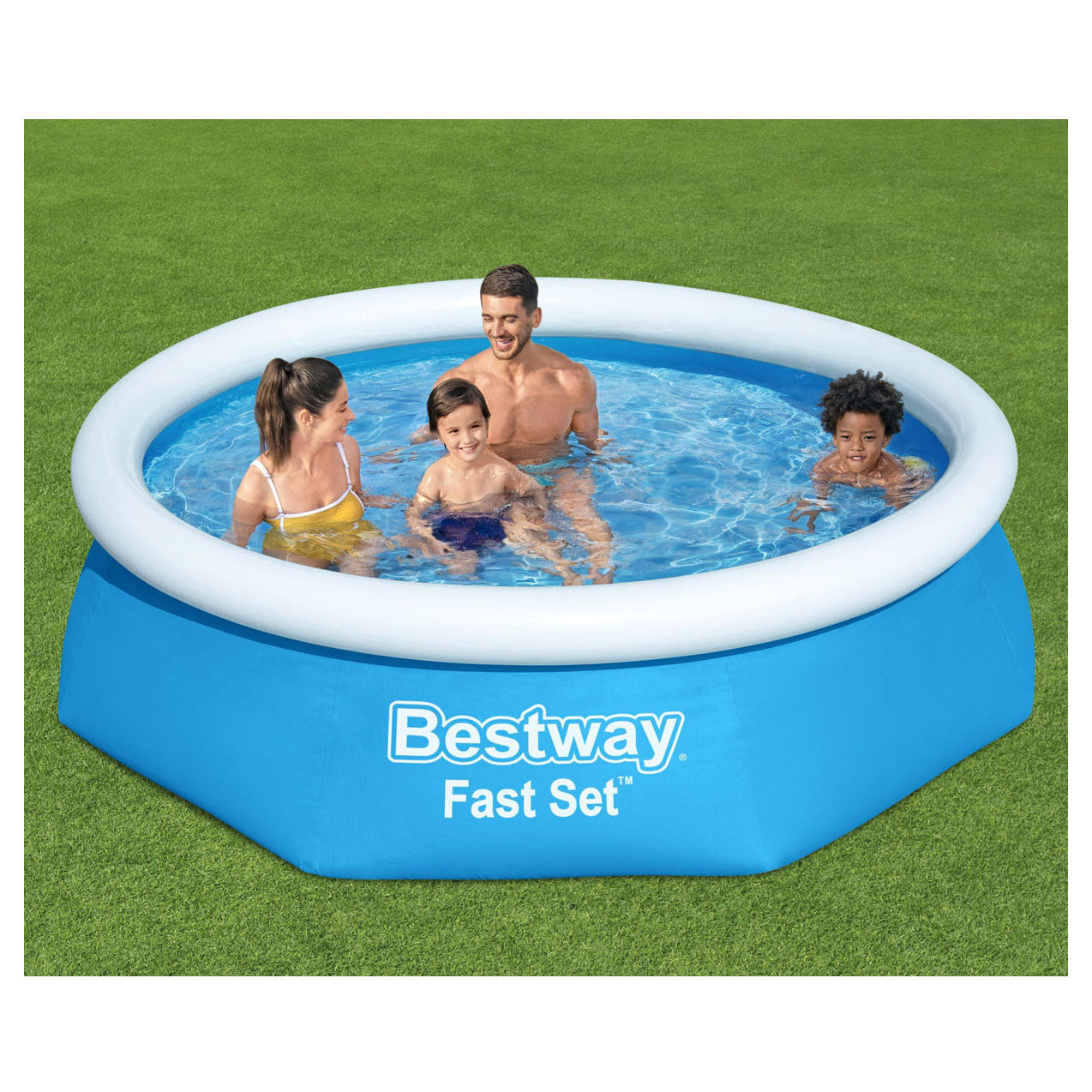 BESTWAY -Schwimmbad schneller Set aufblasbar um 244x66 cm 57265