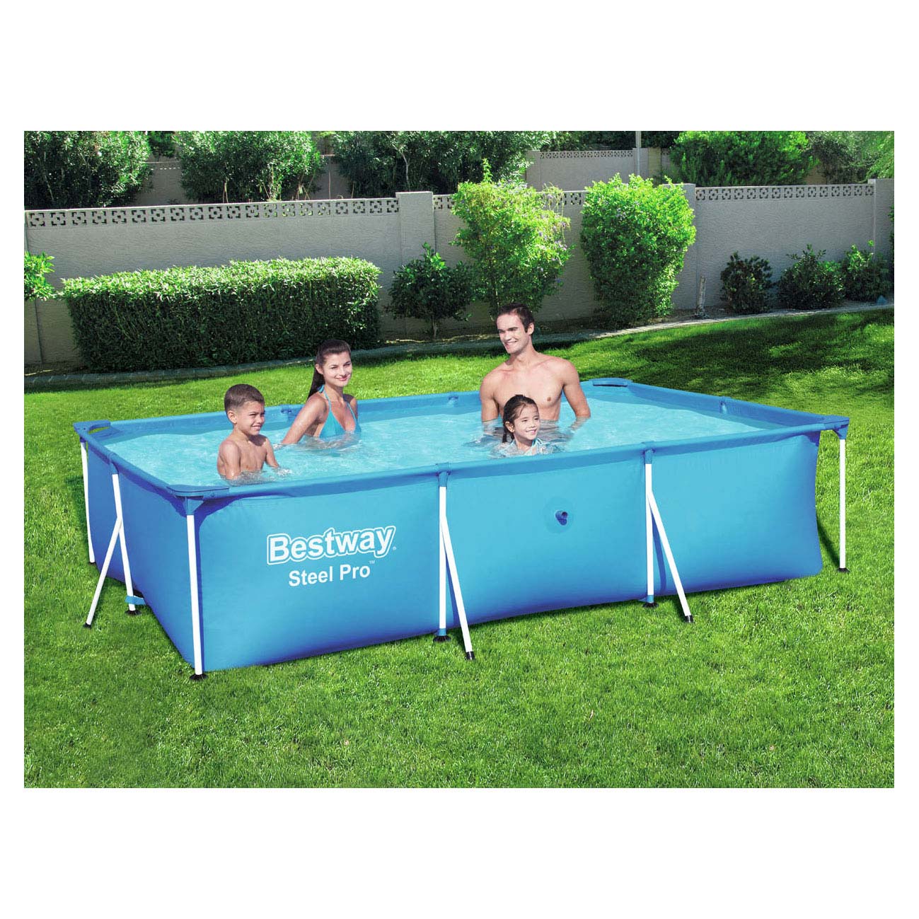 BESTWAY SWIPING Pool Steel Pro Rechteck, 300 cm