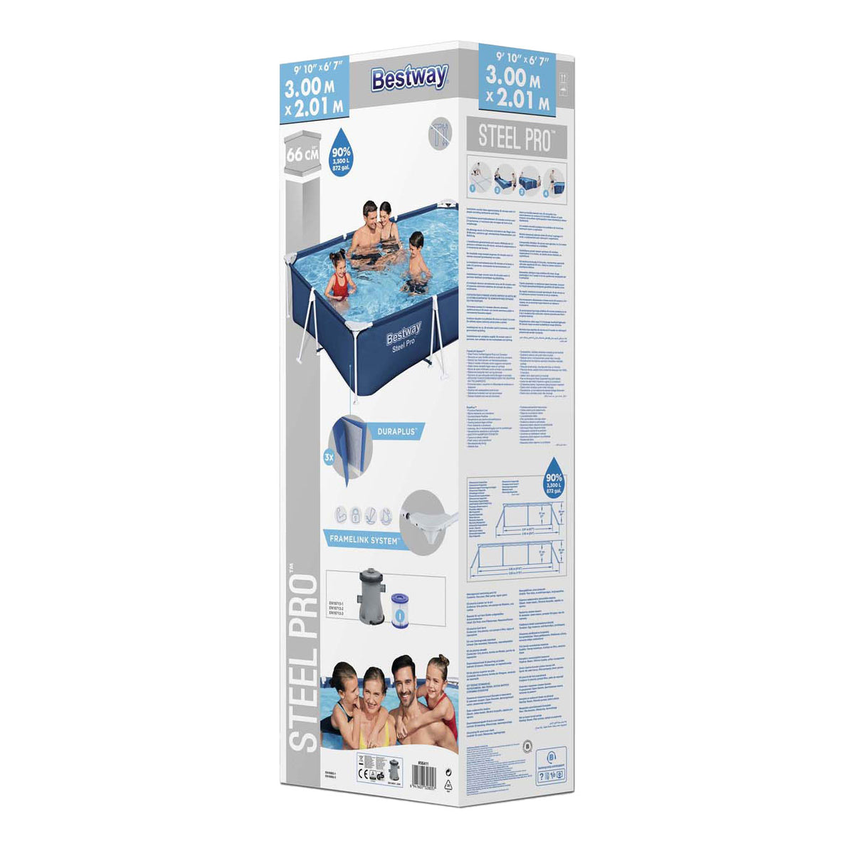 BESTWAY SWILLE POOL SEST RETTANGLE, 300 cm