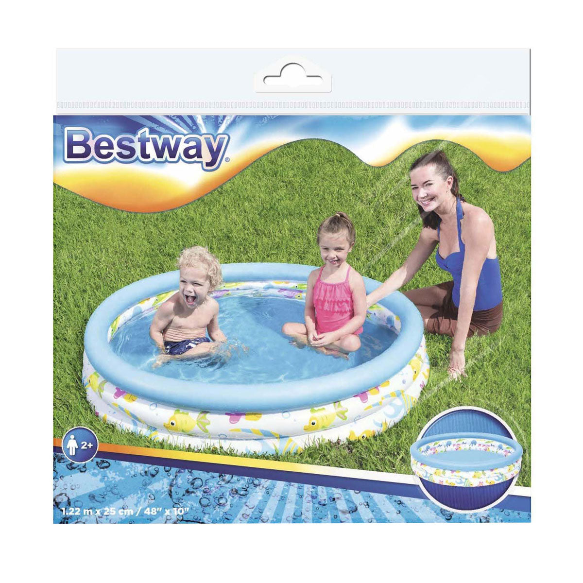 Bestway Kinderpool rund um die Coral Reef Crew Play Pool 122