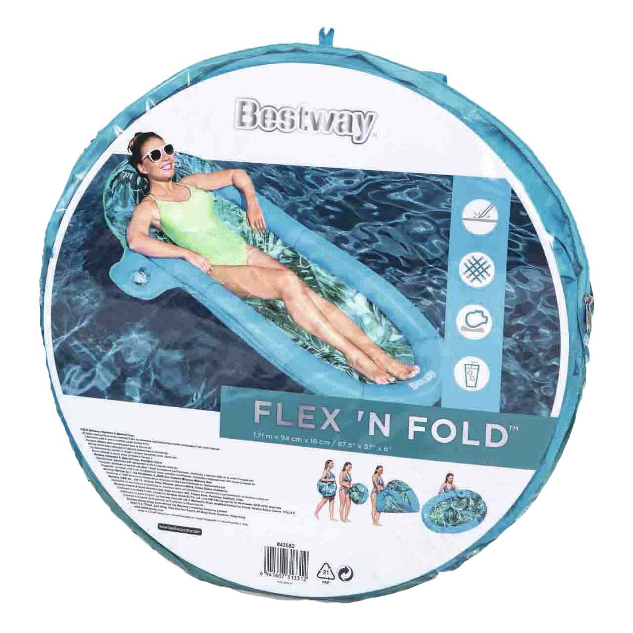 Bestway Flex 'n Fold Lounge lufte, 171 cm
