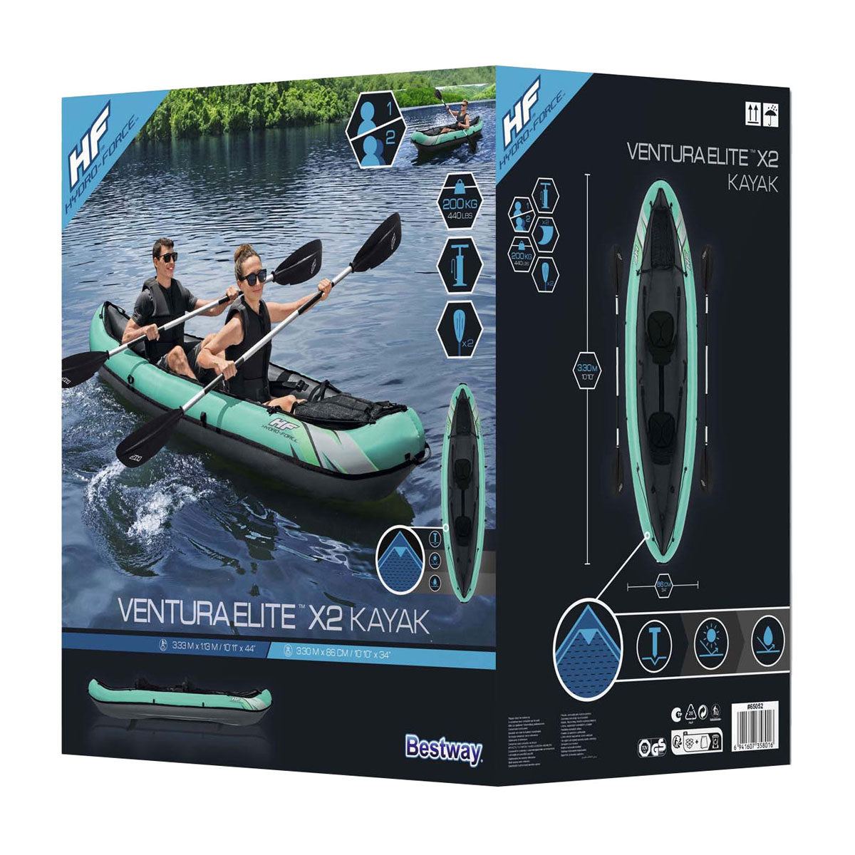 Bestway Hydro Force Kayak Ventura Elite X2 Set aufblasbar
