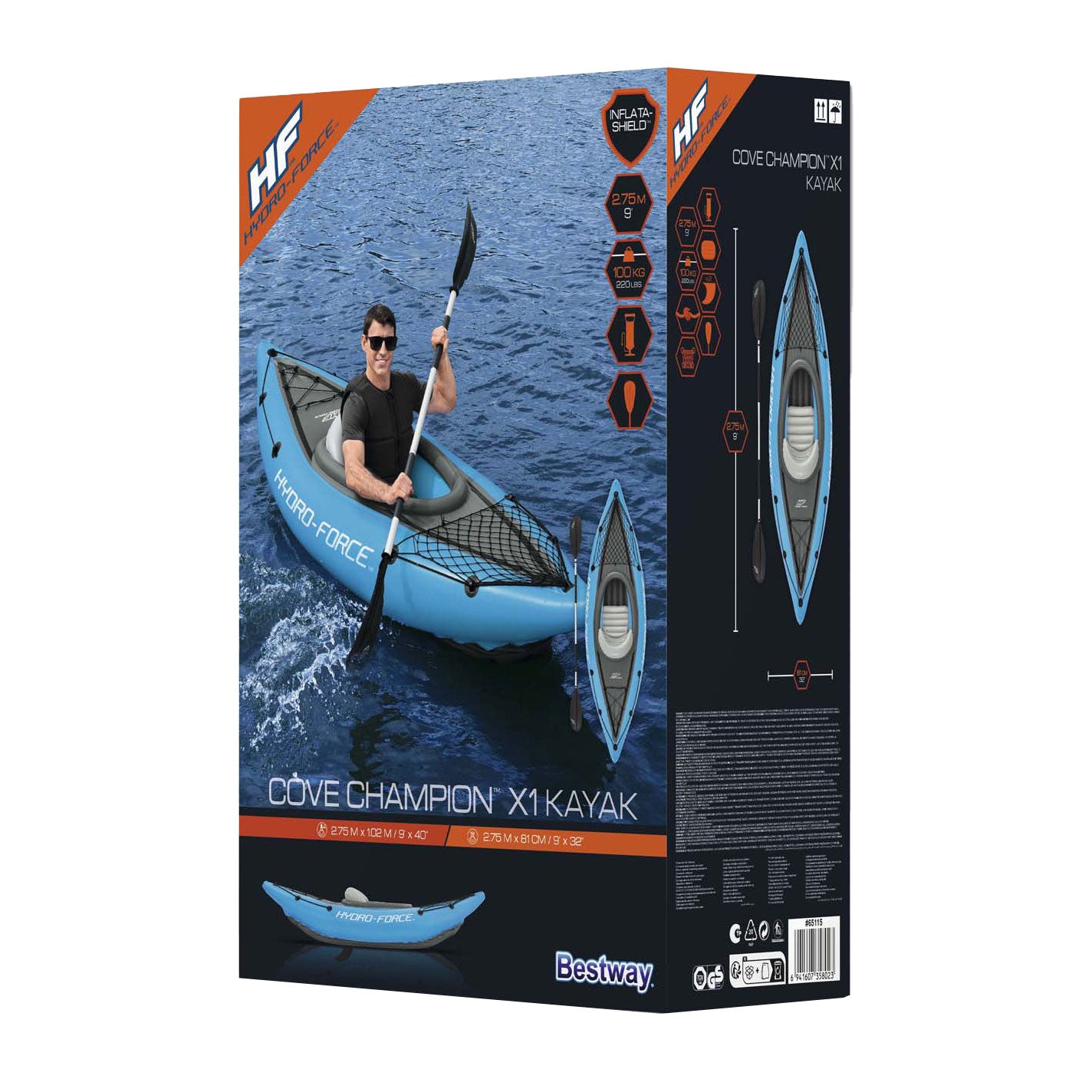 Bestway Hydro Force Kayak Cove Champion X1 Set aufblasbar