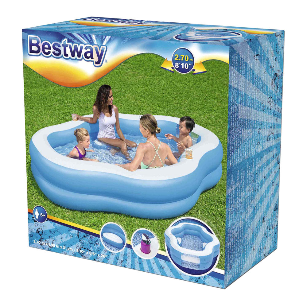 Bestway Schwimmbad Splashview 270x198x51 cm blau und weiß