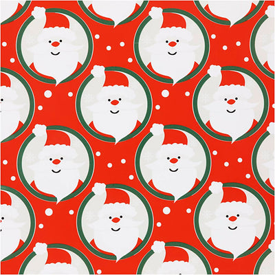 Creativ Company Geschenkpapier, Weihnachtsmann, B: 50 cm, 80 gr, rot, 5 m 1 Rolle