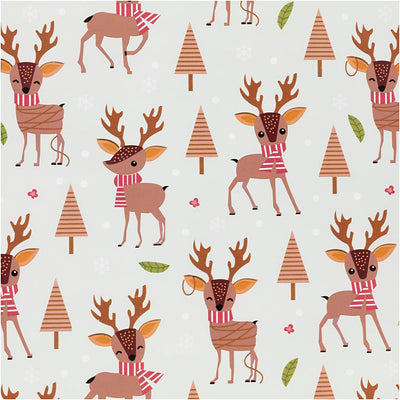 Creativ Company Geschenkpapier, Bambi, B: 50 cm, 80 gr, Eisblau, 5 m 1 Rolle