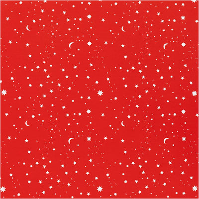 Creativ Company Geschenkpapier, Sterne und Monde, B: 50 cm, 80 gr, dunkelrot, 5 m 1 Rolle