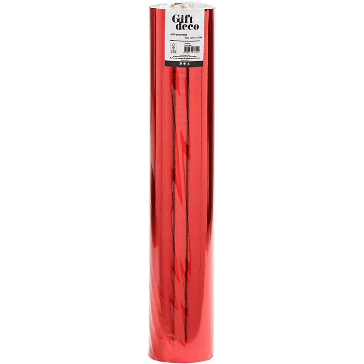Creativ Company Geschenkpapier, B: 50 cm, 65 gr, rot, 100 m 1 Rolle